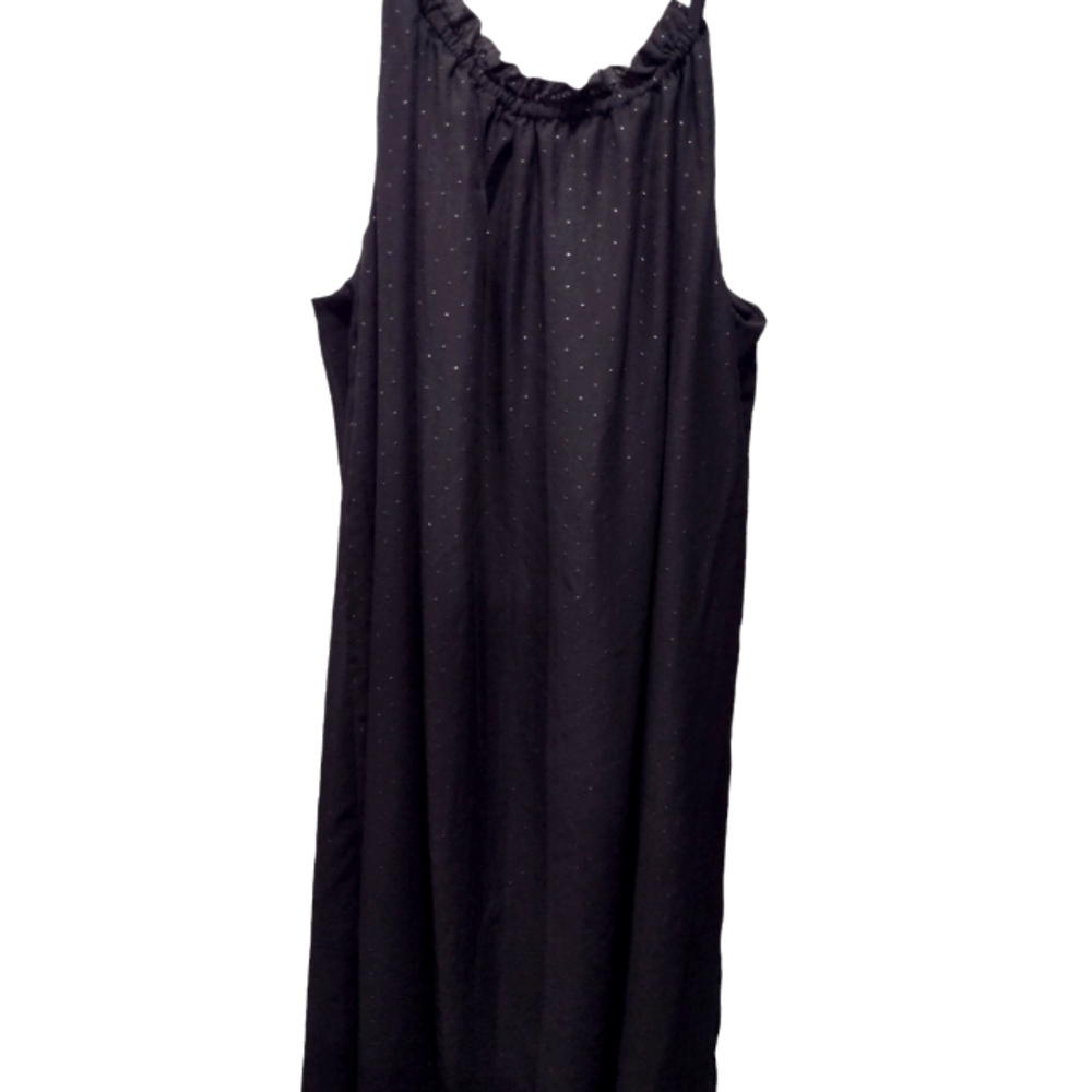 Emma & Michele Sheer Black Midi Dress. Size: Medium.